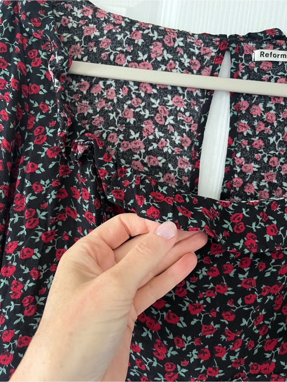 Reformation Ruffled Rose Crop Top - Picture 4 of 13